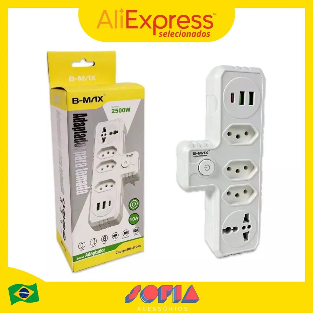 Alimentation bivolt universelle, 110V, 220V, V, 2 USB, 1 USB, convertisseur étanche, idéal, 138 Tomadas
