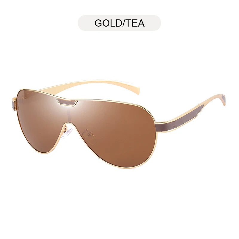 Lunettes De Soleil polarisées De luxe pour hommes, marque De styliste pilote, grandes lunettes De Soleil en métal, mode pour hommes, lunettes d'aviation