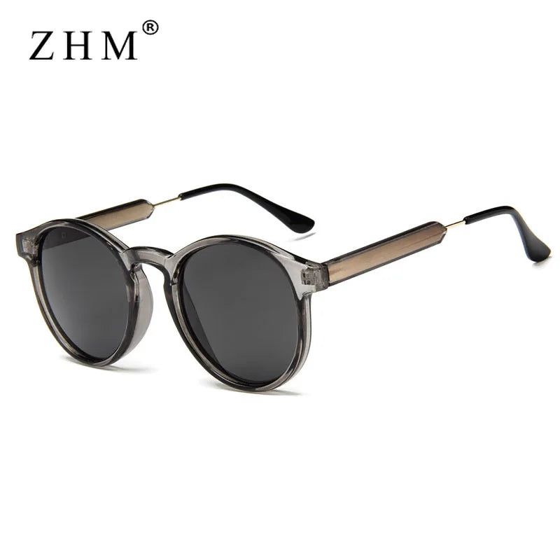 Lunettes De Soleil rondes rétro femmes hommes marque Design Transparent femme lunettes De Soleil hommes Oculos De Sol Feminino Lunette Soleil UV400