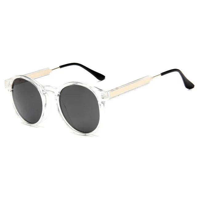 Lunettes De Soleil rondes rétro femmes hommes marque Design Transparent femme lunettes De Soleil hommes Oculos De Sol Feminino Lunette Soleil UV400