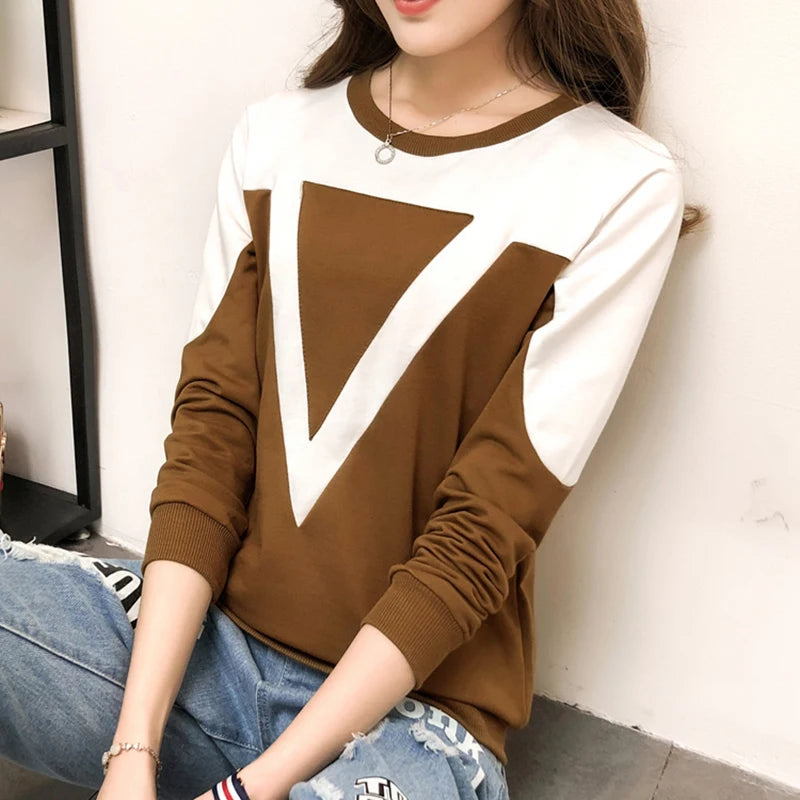 T-shirt manches courtes col rond femme, décontracté et ample, avec médicaments en coton