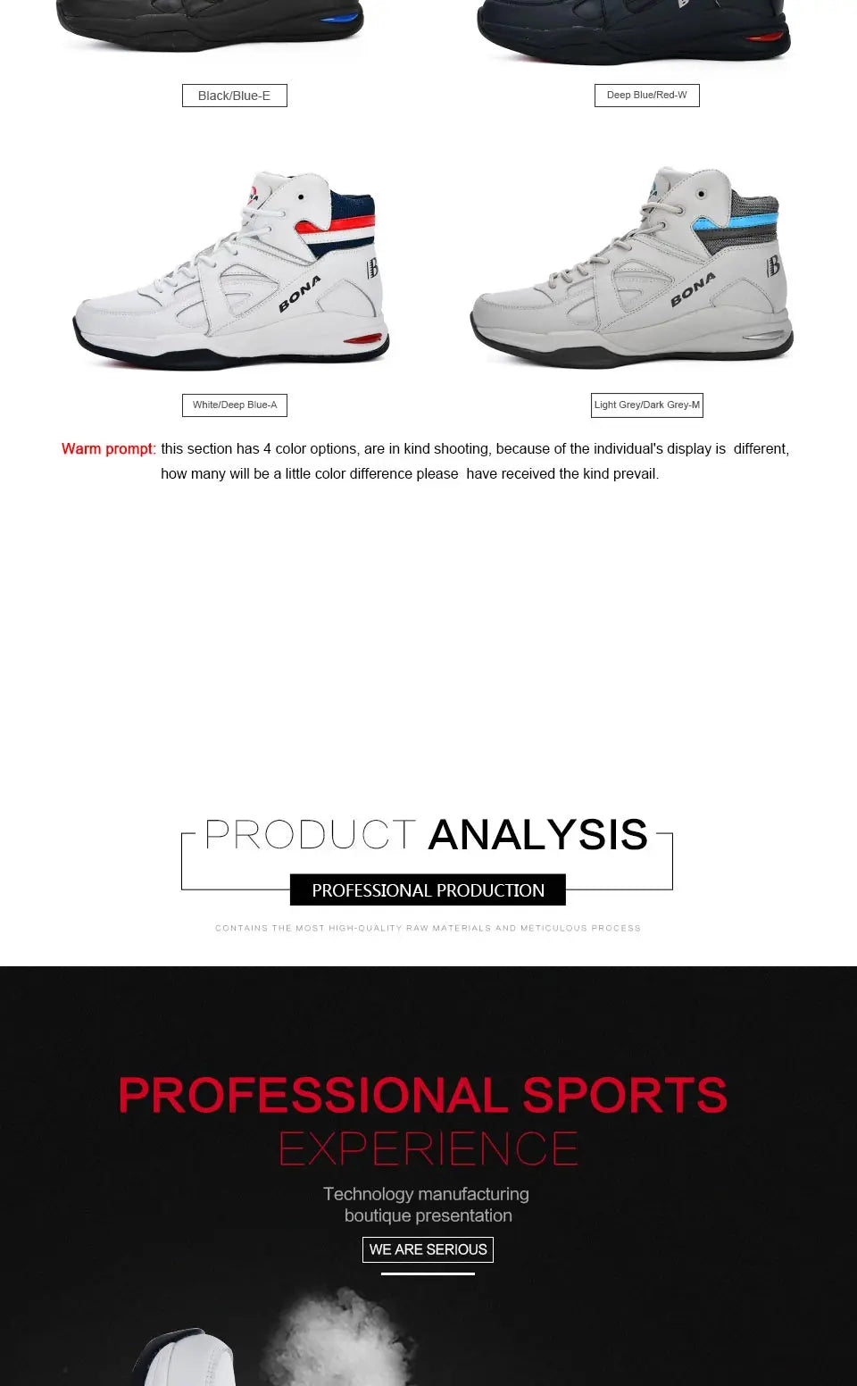 BONA – Baskets de basket-ball pour Homme, chaussures d'extérieur, plates et montantes, confortables