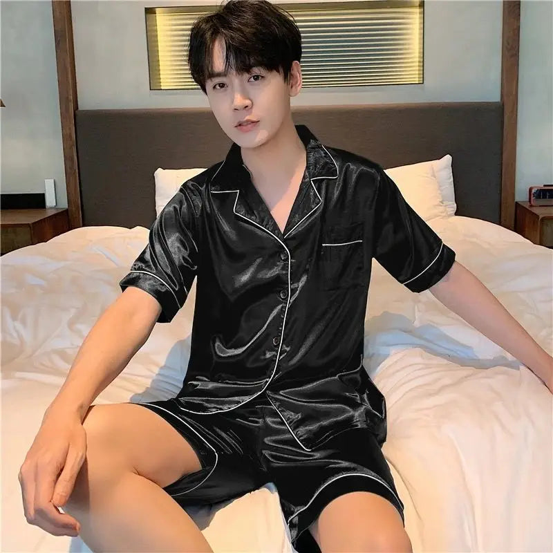 Pyjama de luxe costume Satin soie Pyjamas ensembles Couple vêtements de nuit décontracté famille Pijama amant costume de nuit hommes et femmes grande taille Pj ensemble