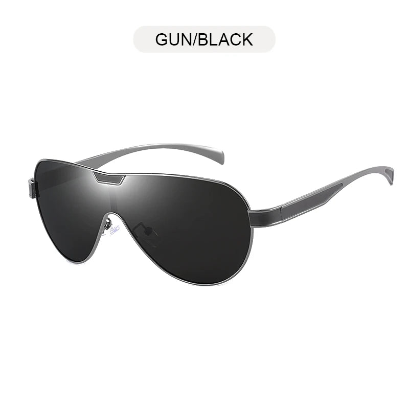 Lunettes De Soleil polarisées De luxe pour hommes, marque De styliste pilote, grandes lunettes De Soleil en métal, mode pour hommes, lunettes d'aviation