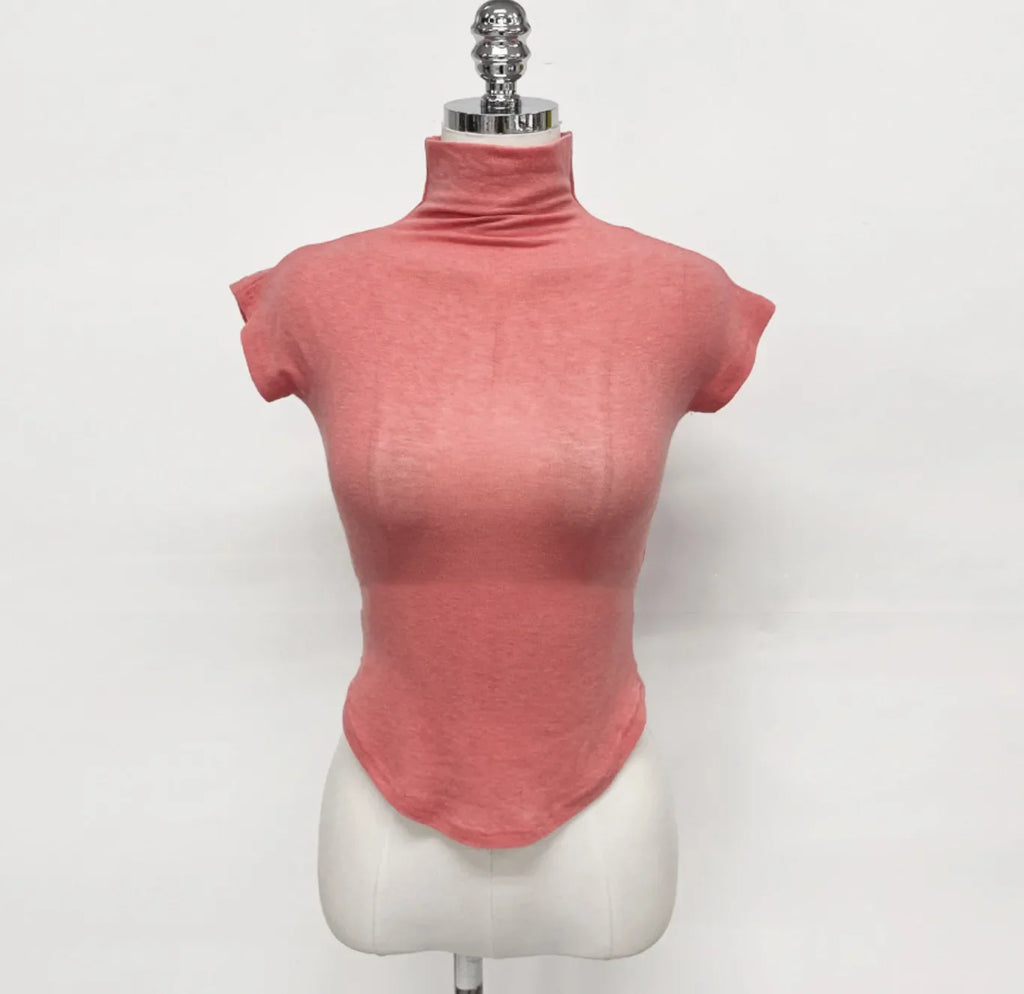 T-Shirt femmes basique décontracté été T-Shirt col rond Femme vêtements Sexy poitrine basse voir à travers doux mince hauts T-Shirt Femme 2026