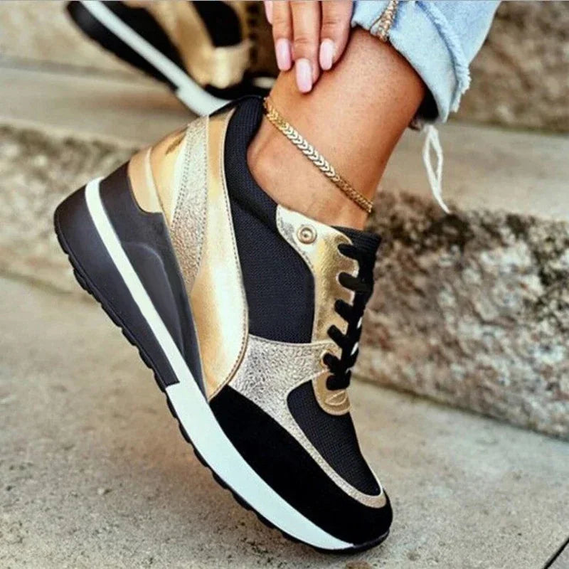 Femmes automne Zapatilla Mujer baskets Chaussures Pour Femmes plate-forme papa Chaussures en plein air décontracté course Chaussures à semelles amples 891
