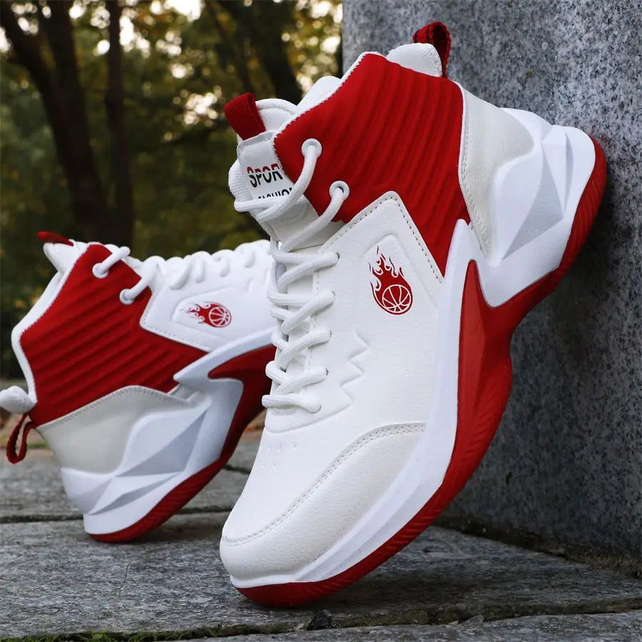 Chaussures de basket-ball pour hommes, baskets hautes, respirantes, antidérapantes, à la mode, pour l'extérieur, chaussures de sport, Zapatillas