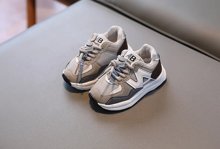 Baskets coordonnantes en cuir non ald pour enfants, chaussures de course, baskets, garçons, filles, enfants, nouveau panier