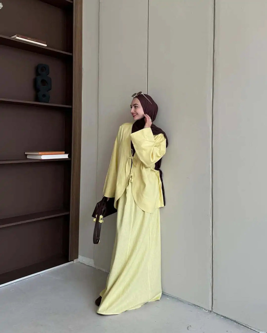 Ensemble deux pièces musulman pour femmes, chemise à lacets, jupe, costumes Ramadan marocain, dubaï, jupes longues, tenues islamiques, Jalabiya Musulman
