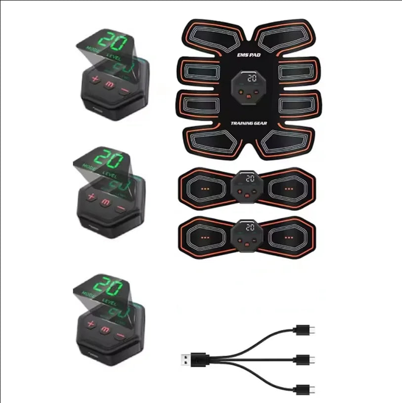 Ceinture de stimulation musculaire. Appareil d'exercice abdominal. Ceinture de conditionnement, masseur de fitness pour les bras, les jambes et le dos.