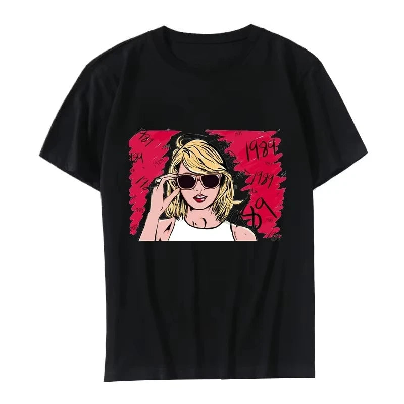 T-Shirt femme 1989 femmes vêtements coton été mode lettre imprimer hauts t-shirts Swift Fans périphérique femme Y2K Streetwear hommes