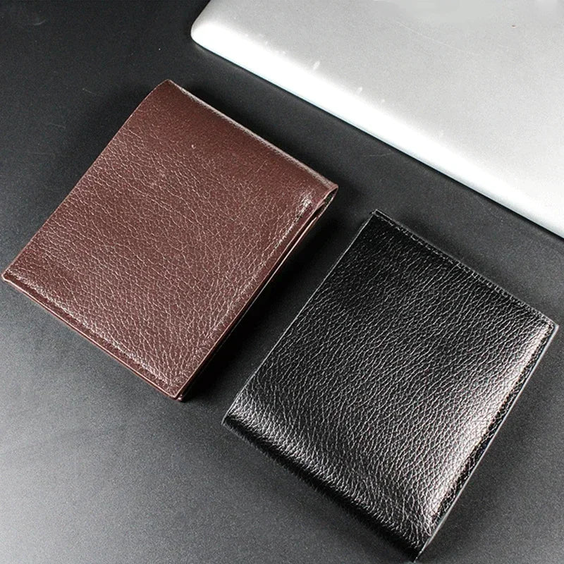Portefeuille Homme en cuir véritable hommes portefeuilles produit Premium véritable peau de vache portefeuilles pour Homme court noir Walet Portefeuille Homme