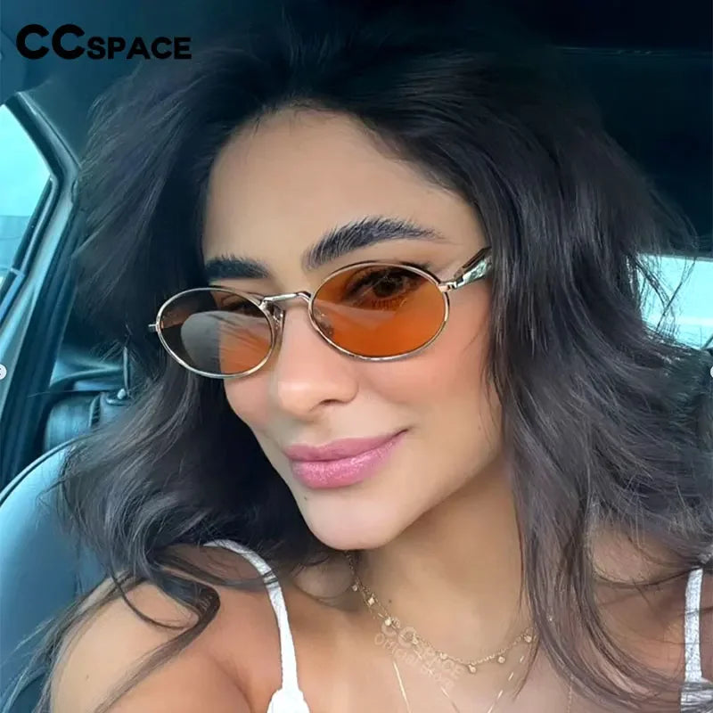 Lunettes de soleil de luxe pour femmes, rétro punk, vacances, sable, fête, 2024, 301161