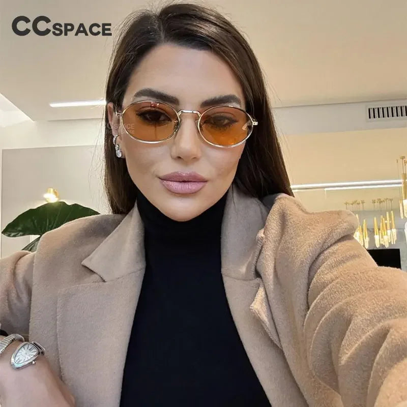 Lunettes de soleil de luxe pour femmes, rétro punk, vacances, sable, fête, 2024, 301161