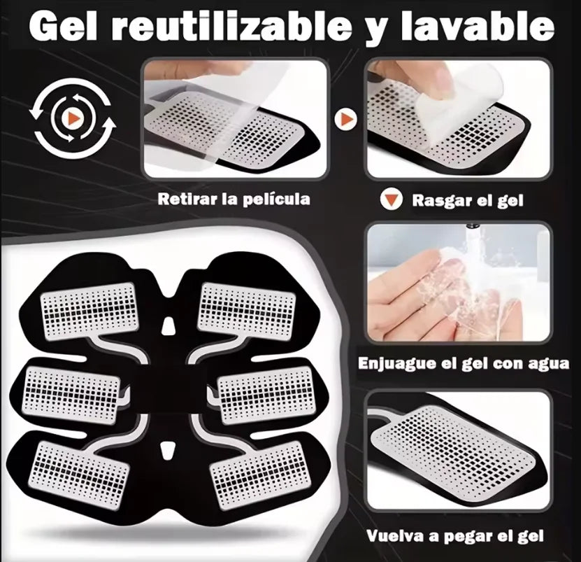 Ceinture de stimulation musculaire. Appareil d'exercice abdominal. Ceinture de conditionnement, masseur de fitness pour les bras, les jambes et le dos.