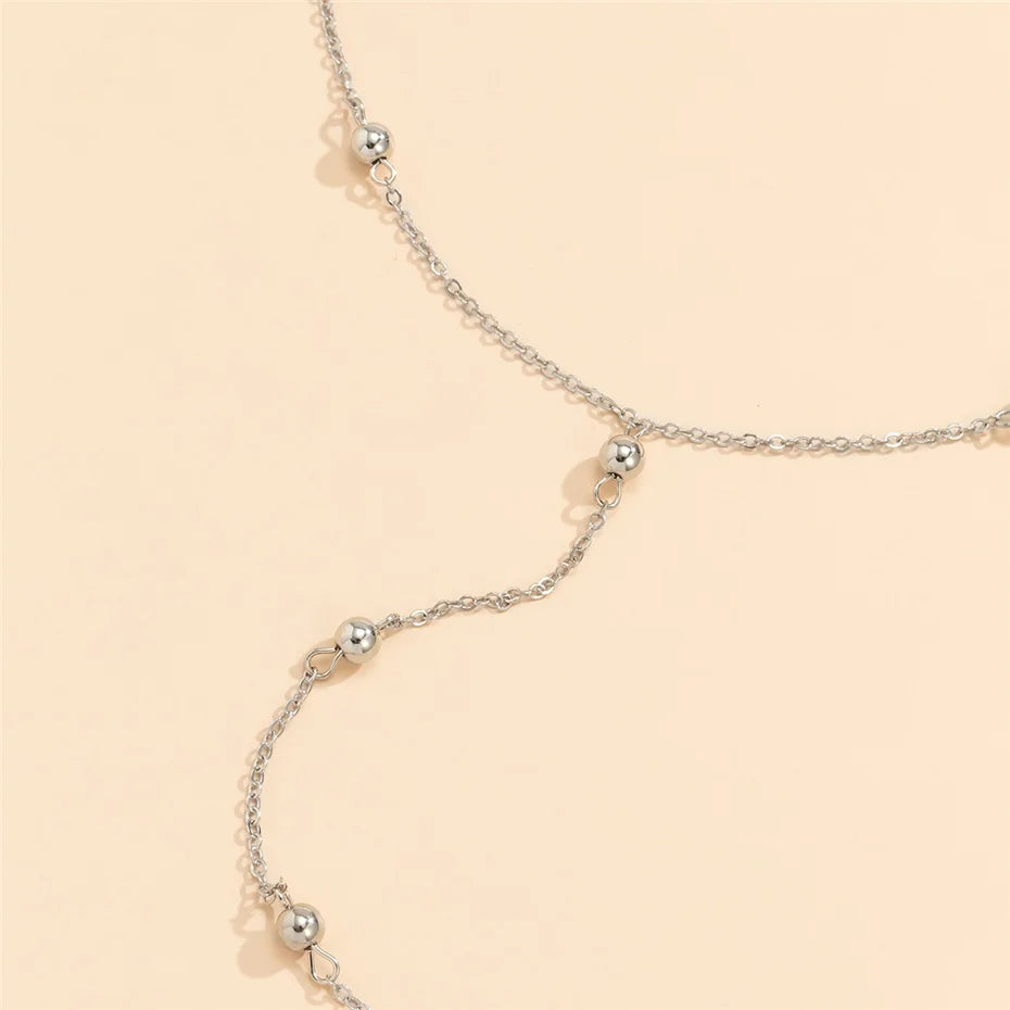 Ingemark minimalisme 2022 Long gland collier pour femmes filles Vintage poitrine mince chaîne boule pendentif femme cou bijoux cadeau nouveau