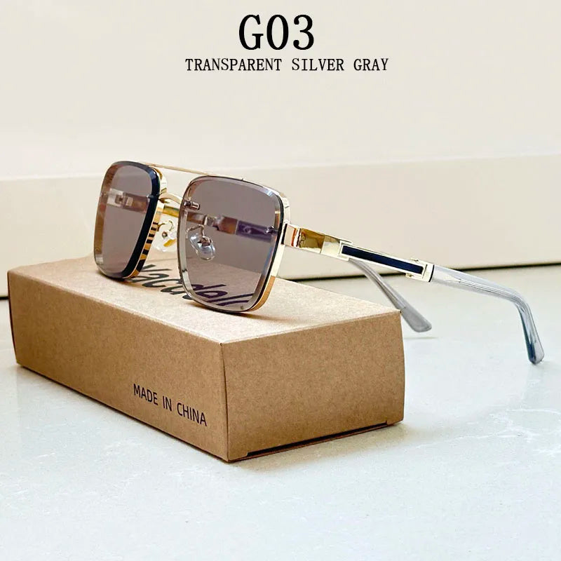 2025 Lunettes De Soleil carrées hommes luxe Vintage Lunettes De Soleil femmes à la mode rétro Lunettes De Soleil Hombre Lunette Soleil Femme