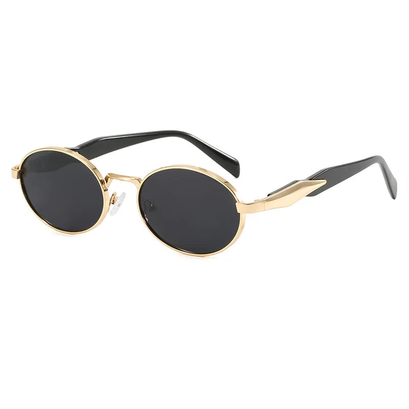 Lunettes de soleil de luxe pour femmes, rétro punk, vacances, sable, fête, 2024, 301161
