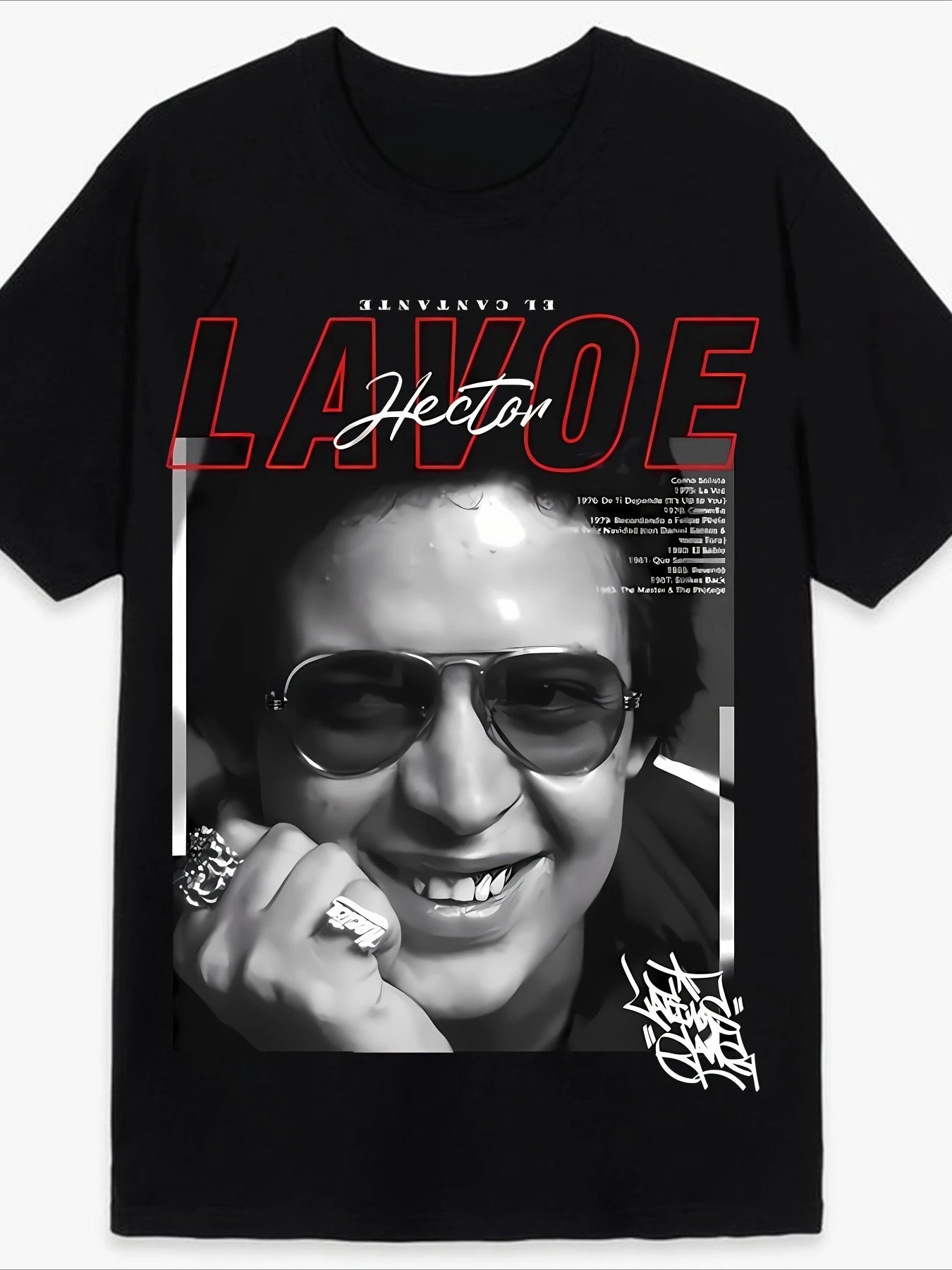 T-shirt pour homme - Imprimé Hector Lavoe - T-shirt décontracté à col rond et manches courtes