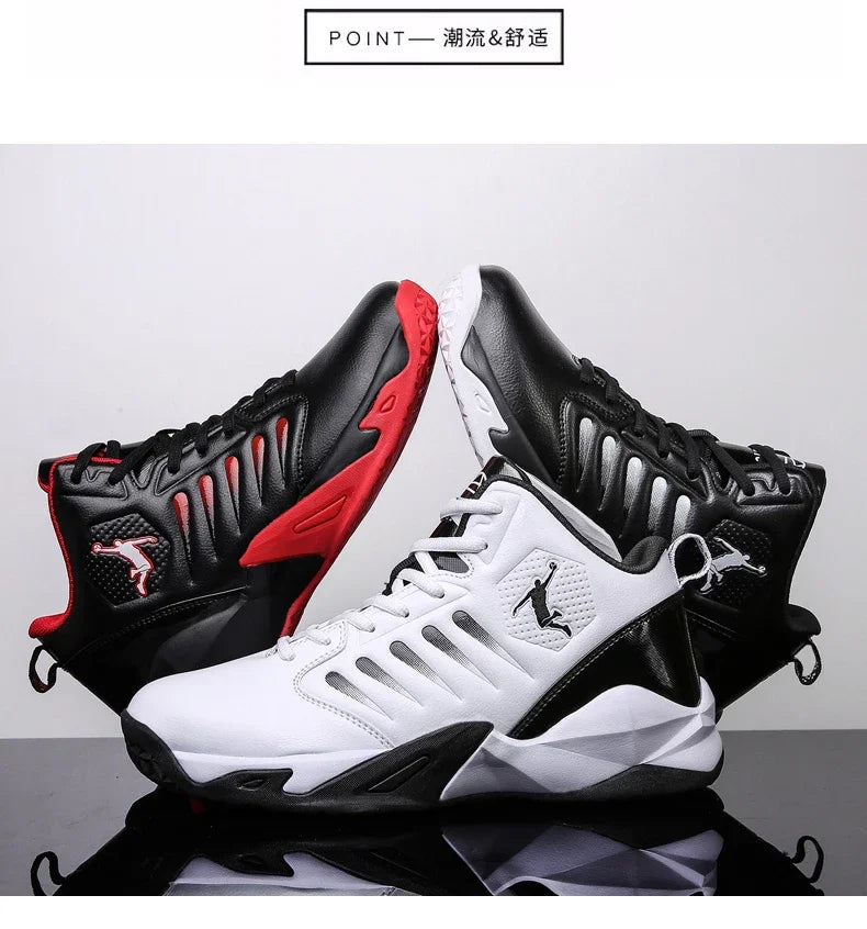 Baskets en cuir de marque pour hommes, chaussures de Basket-ball confortables, légères et antidérapantes, panier d'entraînement, bottes de basket-ball imperméables