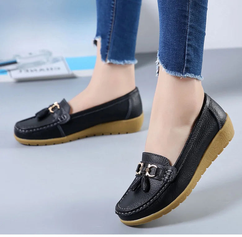 Femme chaussures talons bas chaussures décontractées femmes mocassins sans lacet chaussures plates Mocassins Femmes chaussures confortables femmes chaussures plates blanc