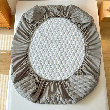 Protège-matelas imperméable gris/blanc, drap-housse de lit simple/double/140/160 multi-taille