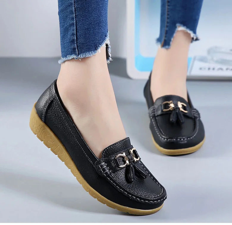 Femme chaussures talons bas chaussures décontractées femmes mocassins sans lacet chaussures plates Mocassins Femmes chaussures confortables femmes chaussures plates blanc