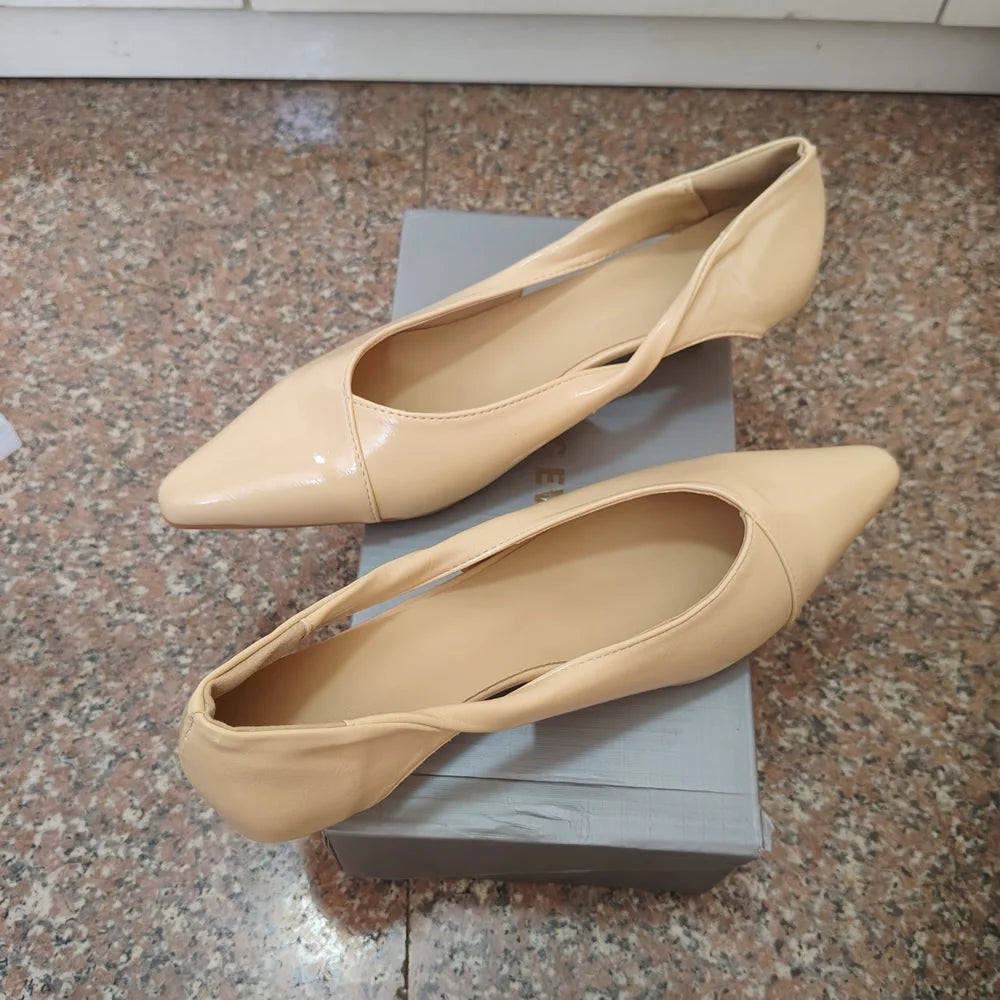 Mocassins à talons bas pour femmes, chaussures confortables, chaussures d'été, bleu, élégant, pointu, Parker, haute qualité, populaire, jeune, 2024