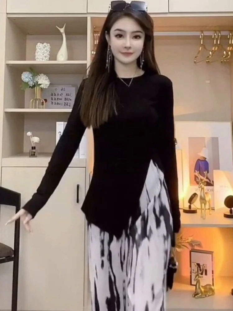 Femme T-shirt 2025 vêtements maigre Sexy haut noir pour les femmes offre élégant T-shirt chaud nouveautés Xxl ajusté Alt Coquett Kpop T-shirt