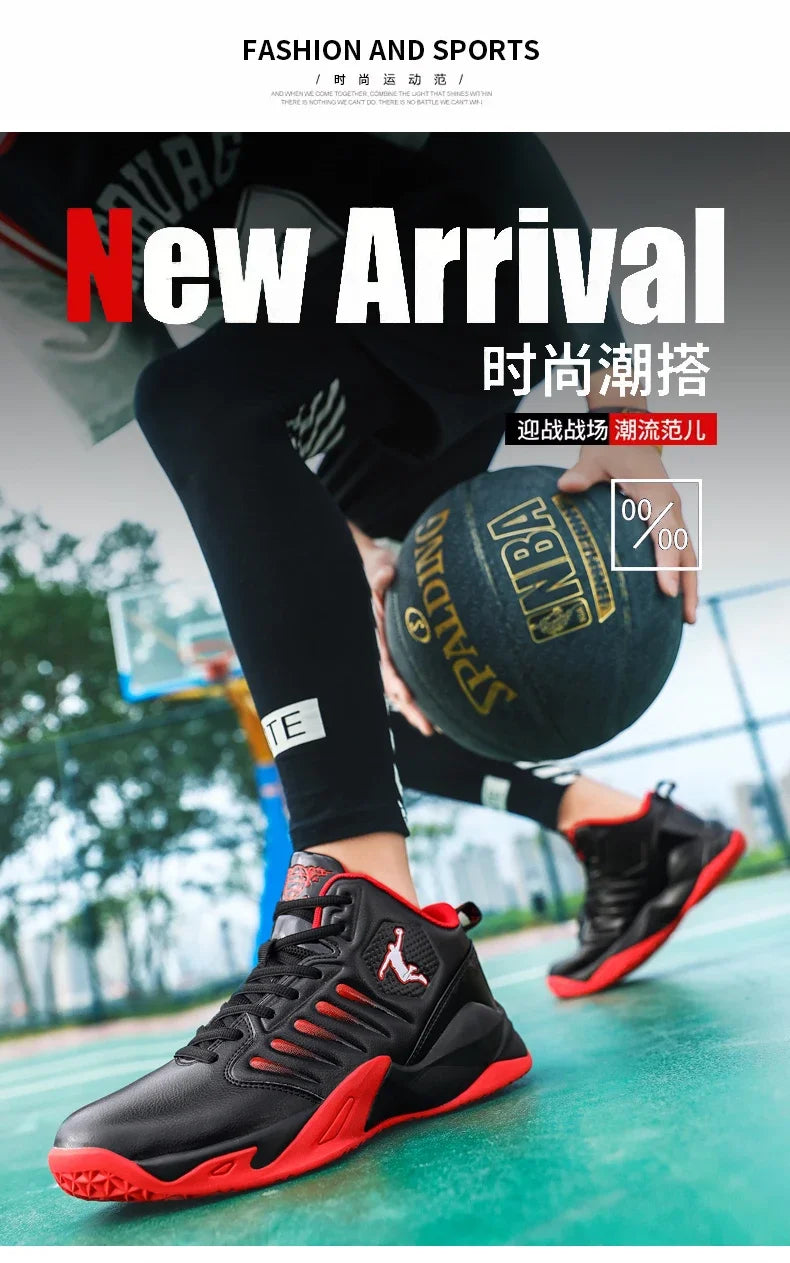 Baskets en cuir de marque pour hommes, chaussures de Basket-ball confortables, légères et antidérapantes, panier d'entraînement, bottes de basket-ball imperméables