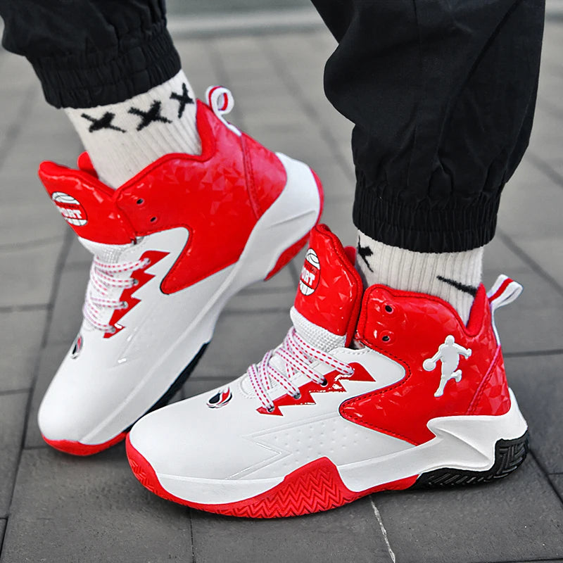 Chaussures de basket-ball classiques pour enfants, baskets antidérapantes d'extérieur pour garçons et filles, baskets décontractées à plateforme, chaussures de sport pour enfants