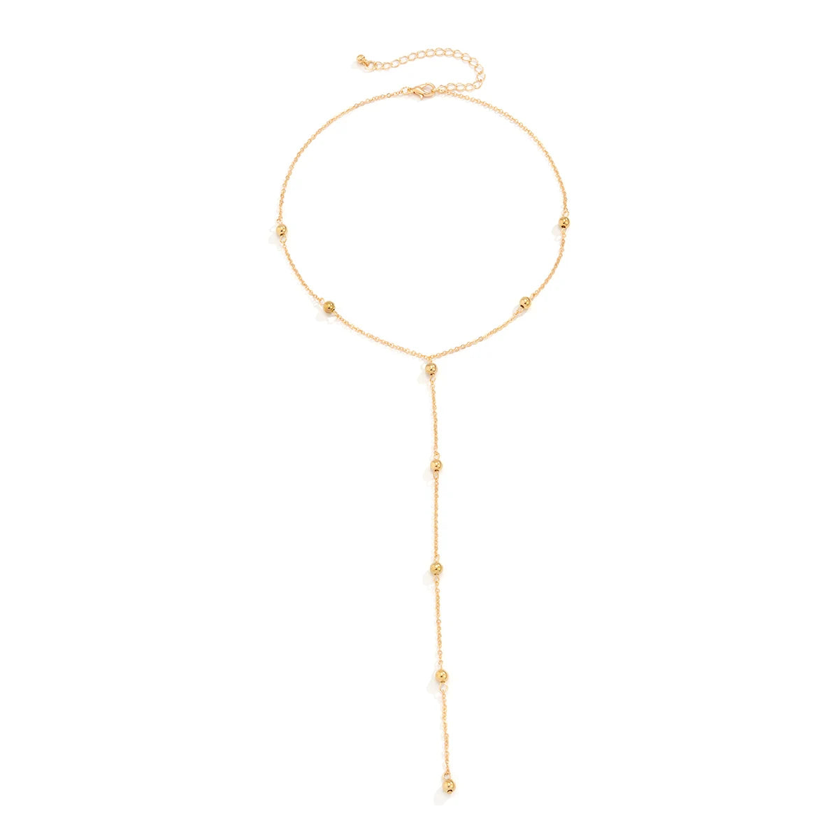 Ingemark minimalisme 2022 Long gland collier pour femmes filles Vintage poitrine mince chaîne boule pendentif femme cou bijoux cadeau nouveau