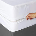 Juste de matelas imperméable entièrement fermée à 6 côtés avec fermeture éclair, drap-housse anti-poussière pour lit double, jumeau, complet, reine, roi
