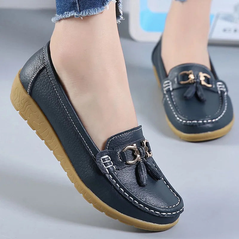 Femme chaussures talons bas chaussures décontractées femmes mocassins sans lacet chaussures plates Mocassins Femmes chaussures confortables femmes chaussures plates blanc