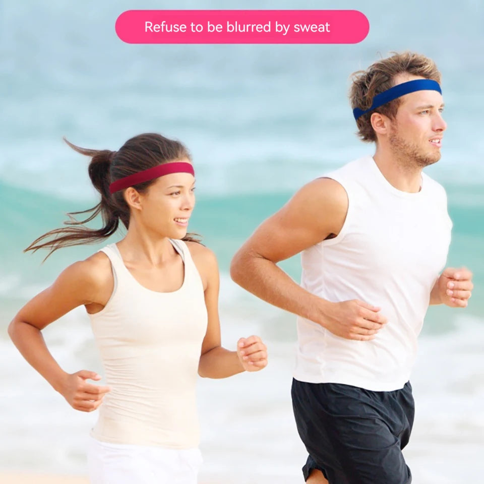 GOBYGO – ceinture anti-transpirante de Sport extensible, bandeau antidérapant en Silicone, Fitness en plein air, course à pied, Yoga, basket-ball, absorbant la sueur