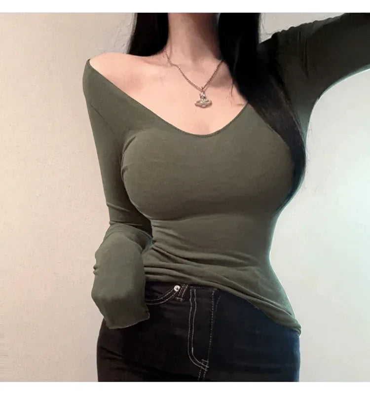 Femmes T-Shirt 2026 été basique t-shirt style décontracté col rond Femme vêtements Sexy poitrine basse voir à travers doux mince hauts T-Shirt Femme