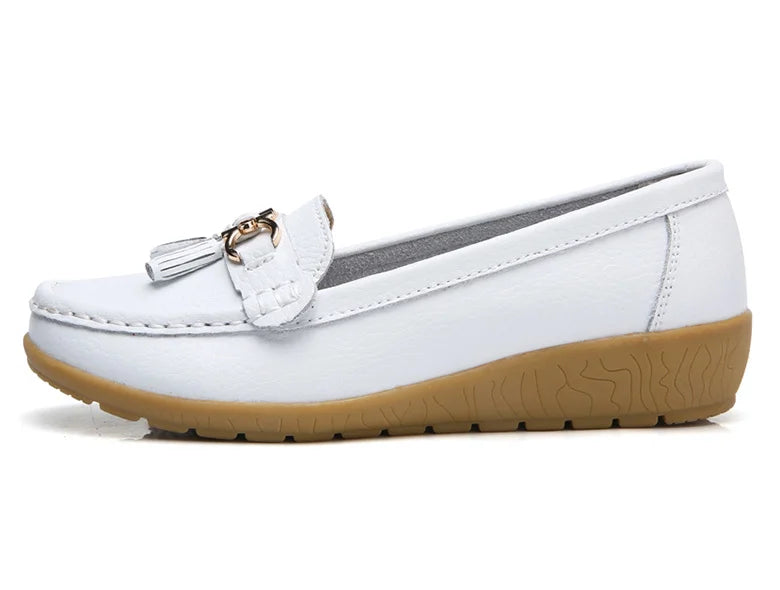 Femme chaussures talons bas chaussures décontractées femmes mocassins sans lacet chaussures plates Mocassins Femmes chaussures confortables femmes chaussures plates blanc