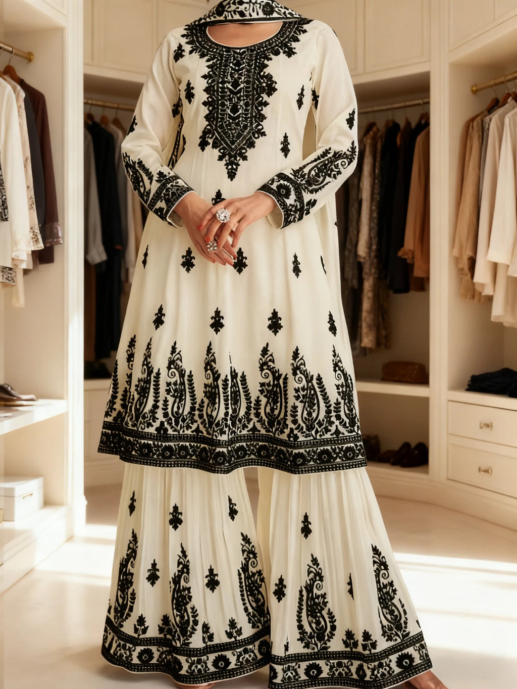 Musulman 2 pièces Ensemble femmes imprimer Blouse dubaï inde haut pantalon à jambes larges costume Maroc Musulman Ensemble décontracté Femme tenues arabes