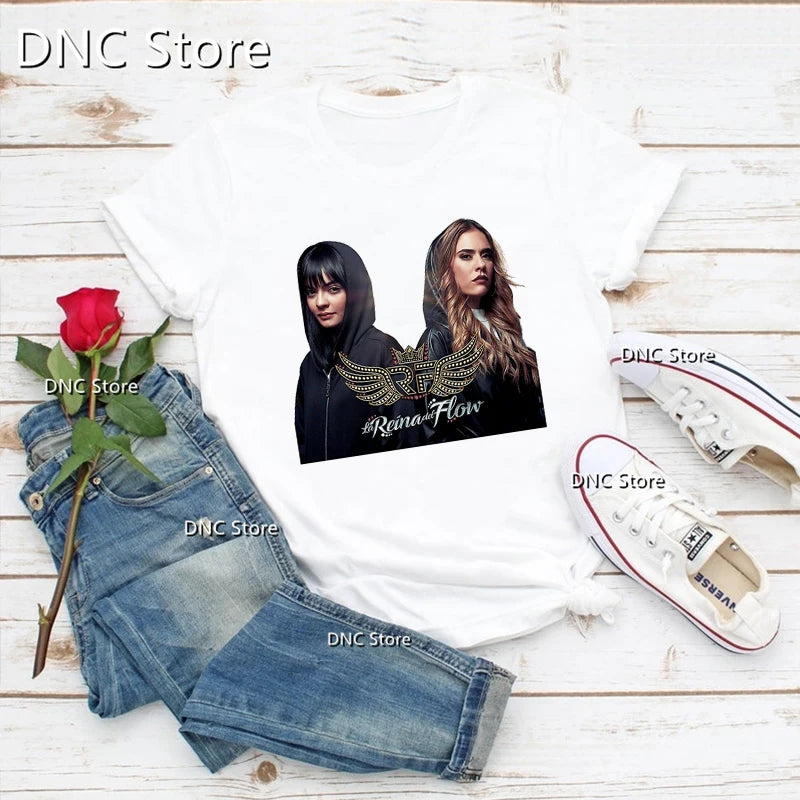 Mode femmes T-Shirts Cool la reine du flux chanteur de musique imprimé graphique T-Shirts Femme été Hip Hop 90'S filles t-shirt hauts