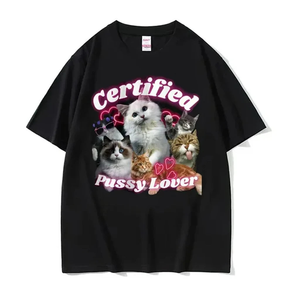 T-shirt humoristique pour homme, vêtement avec zone me et chat