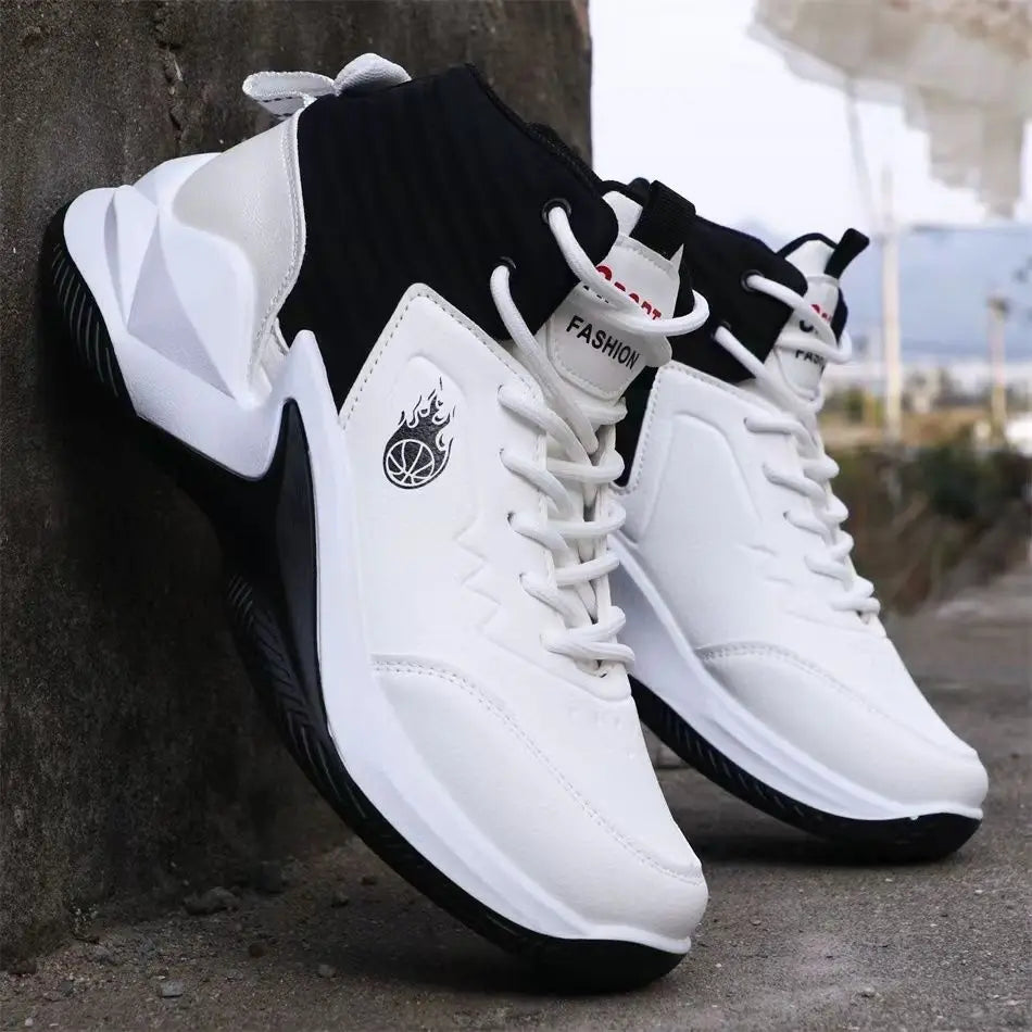 Chaussures de basket-ball pour hommes, baskets hautes, respirantes, antidérapantes, à la mode, pour l'extérieur, chaussures de sport, Zapatillas