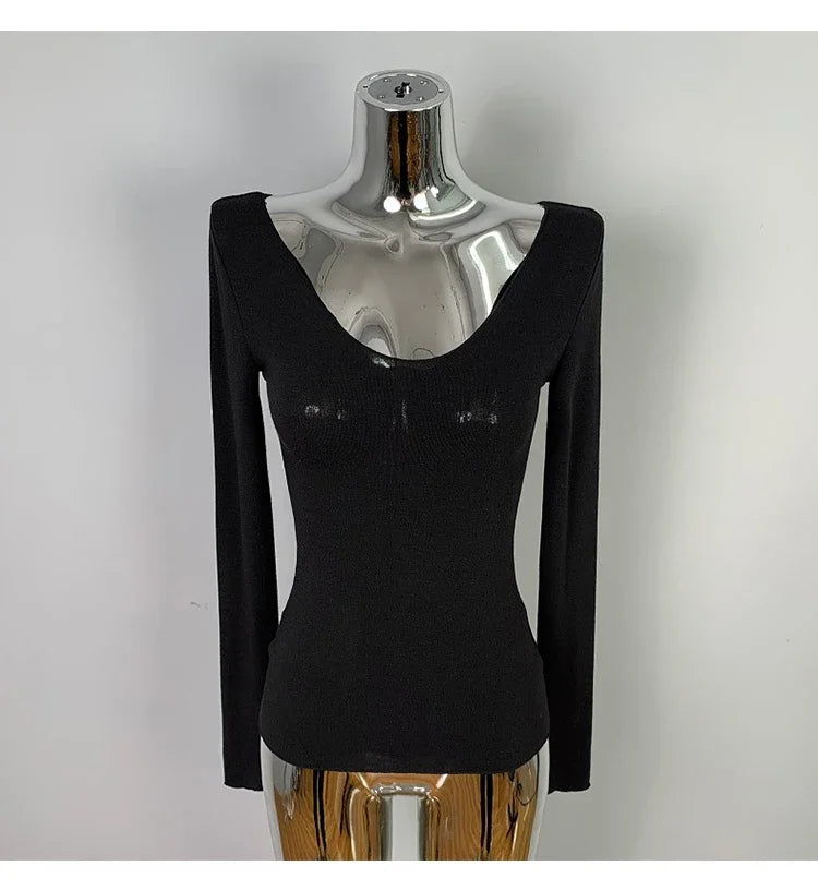Femmes T-Shirt 2026 été basique t-shirt style décontracté col rond Femme vêtements Sexy poitrine basse voir à travers doux mince hauts T-Shirt Femme