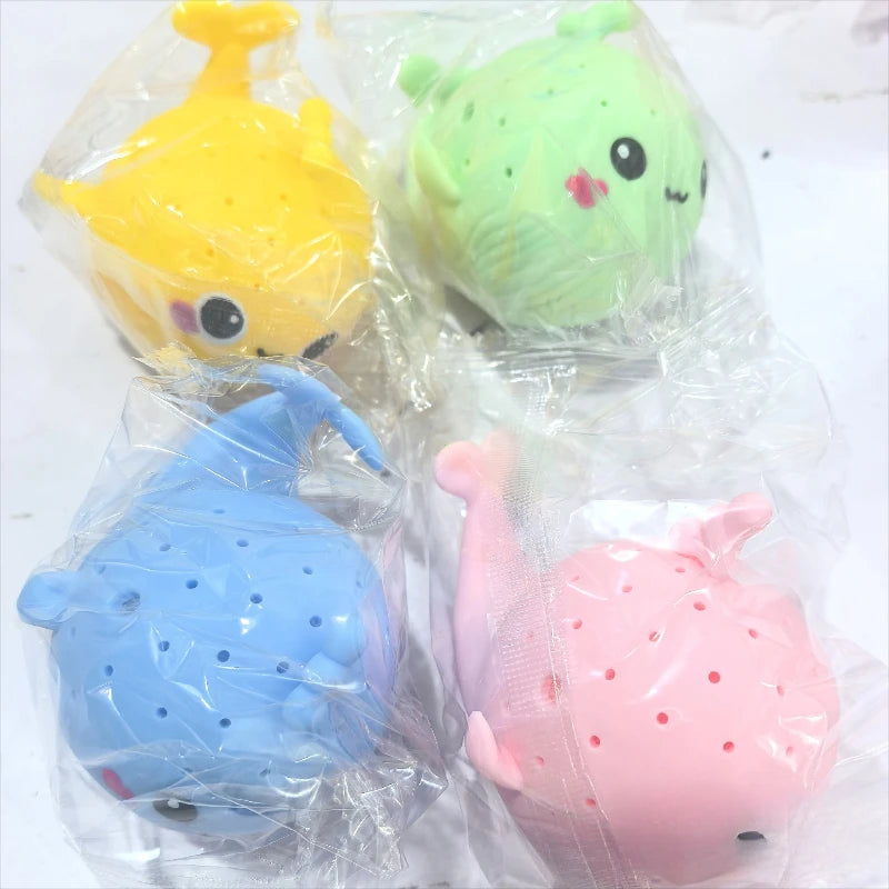 Jouets de bain pour bébé, éponge absorbant l'eau, baleine à presser, anti-Stress, jeu de natation d'été, jouet aquatique pour enfants, Squishy Kid