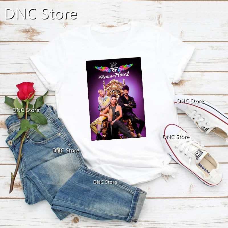 Mode femmes T-Shirts Cool la reine du flux chanteur de musique imprimé graphique T-Shirts Femme été Hip Hop 90'S filles t-shirt hauts