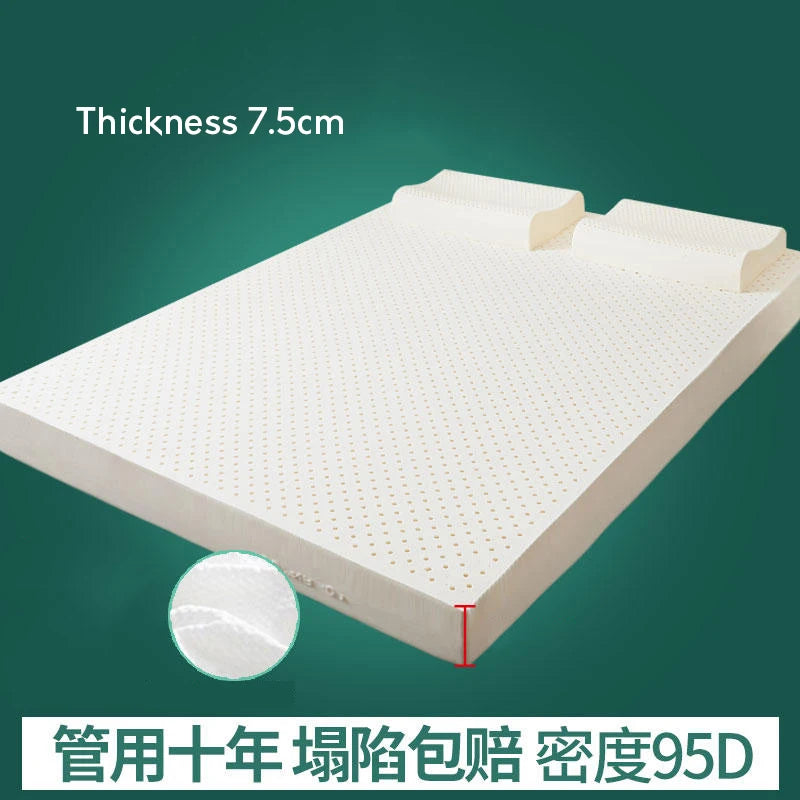 Matelas en latex liquide naturel à 100% de Thaïlande, 10 cm, coussin en caoutchouc pour protéger la colonne vertébrale, simple, double, tatami pour la maison