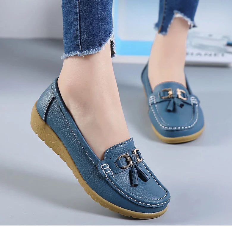 Femme chaussures talons bas chaussures décontractées femmes mocassins sans lacet chaussures plates Mocassins Femmes chaussures confortables femmes chaussures plates blanc