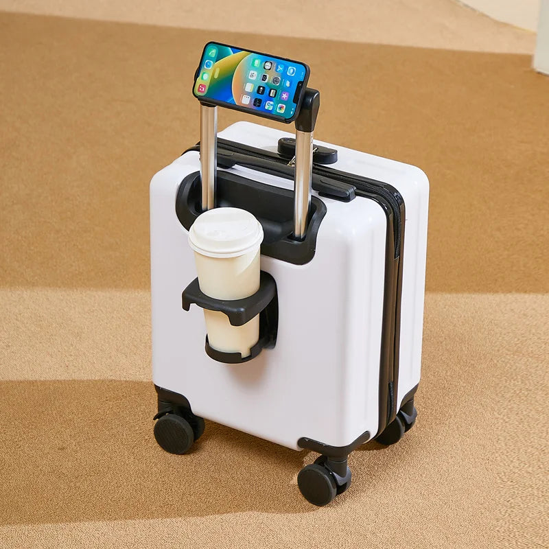 Valises De Voyage aériennes sur roulettes avec porte-gobelet, valise à main pour boîte De Voyage en vol, chariot à bagages, petite Valise De Voyage