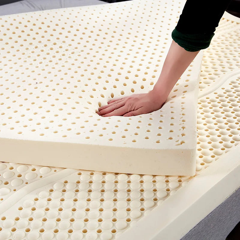 Matelas en latex naturel thaïlandais avec housse, 100% caoutchouc pur, lit de 1.8m, 1.5m d'épaisseur, coussin de dortoir à domicile, virus