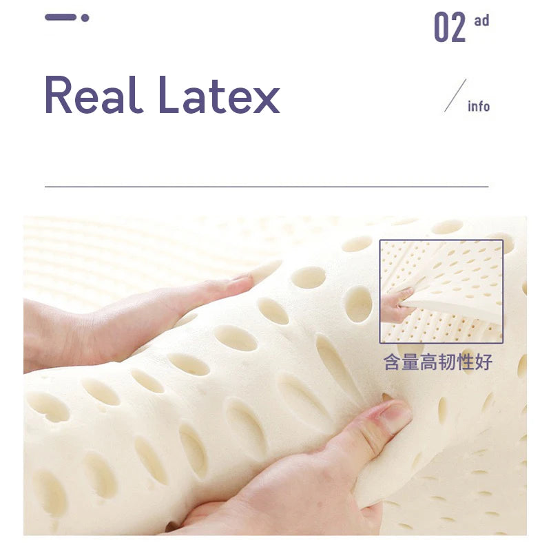 Matelas en latex 100% naturel avec housse, matelas en caoutchouc pur, importé, lit de 1.8m, tapis de coussin épaissi de 2.0m, maison, dortoir