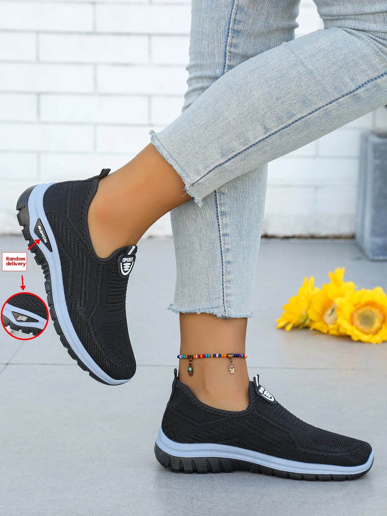 Chaussures décontractées respirantes et tendance pour femme 2026 – Baskets basses en maille aérée à talon plat et semelle souple, confortables pour maman